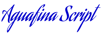 Aguafina Script шрифт